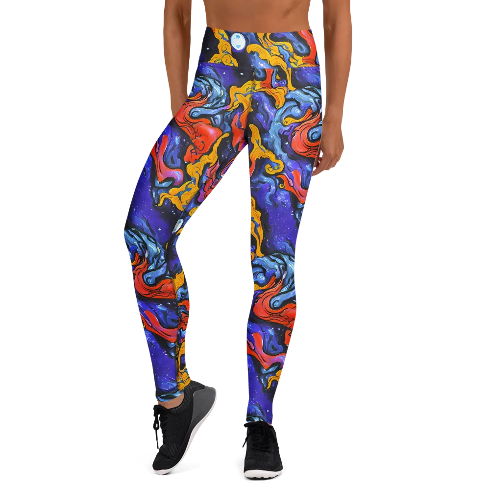 Midnight Mambo on Yoga Leggings — Front