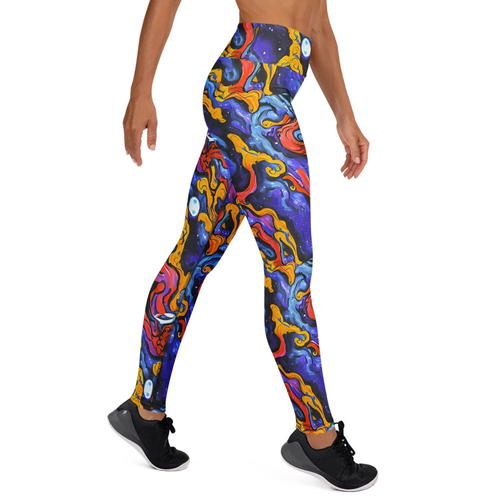 Midnight Mambo on Yoga Leggings — Right