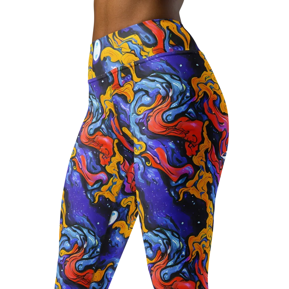 Midnight Mambo on Yoga Leggings — Left Front