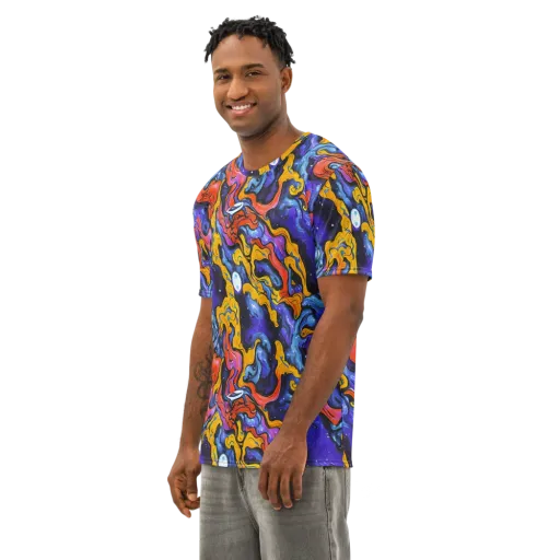 Midnight Mambo on a Men's Cotton Crew Neck T-Shirt