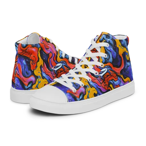 Midnight Mambo on a Men's High Top Canvas Shoes