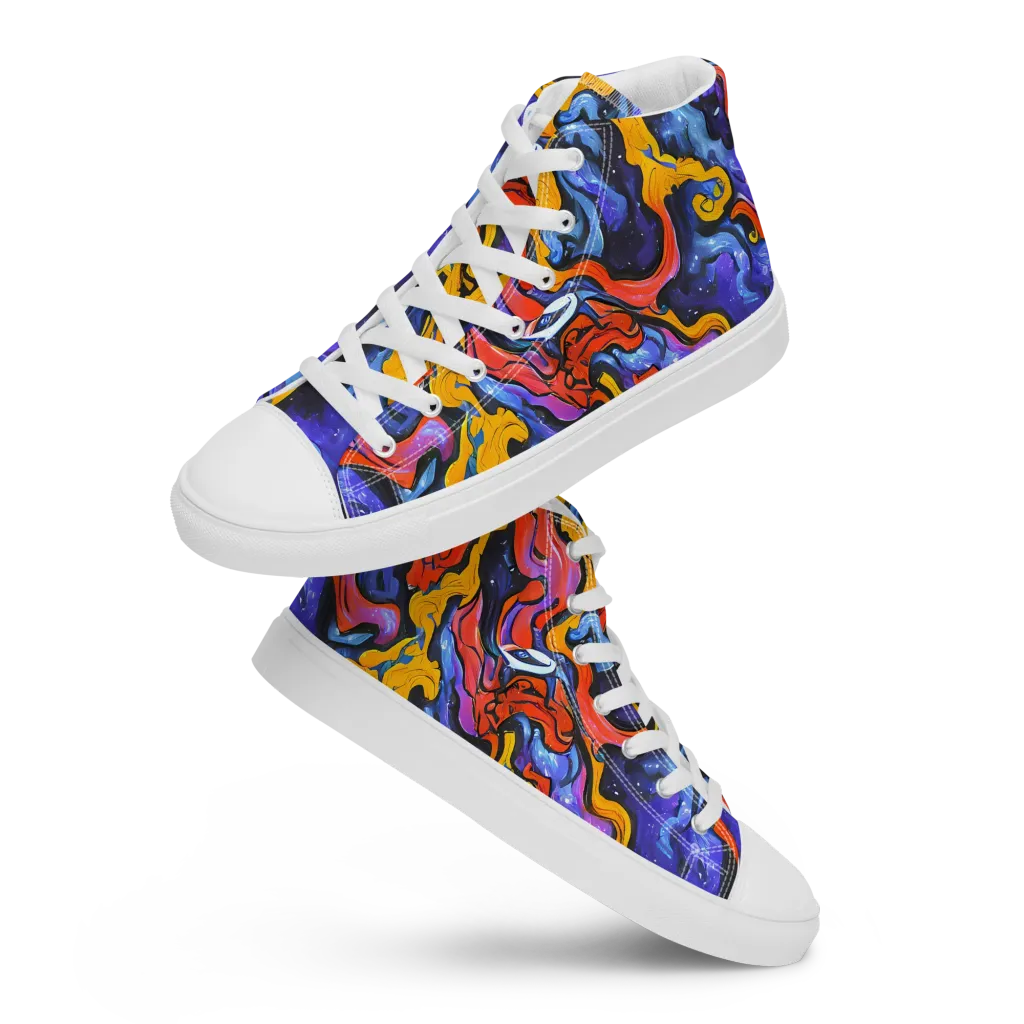 Midnight Mambo on Women's High Top Canvas Shoes — Front