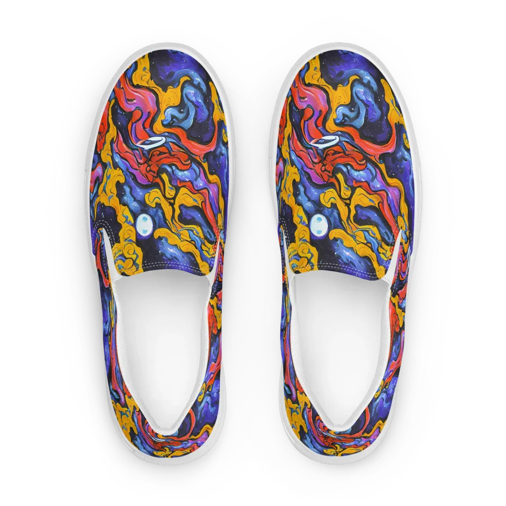 Midnight Mambo on Men's Slip-On Canvas Shoes — Front