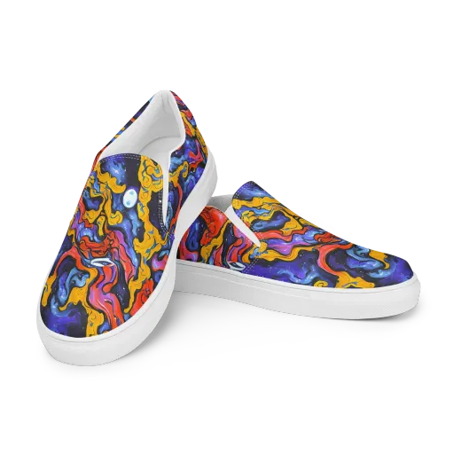 Midnight Mambo on a Men's Slip-On Canvas Shoes