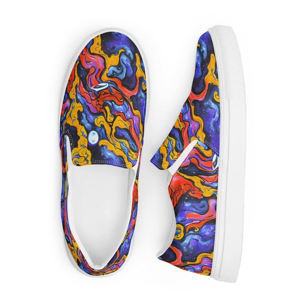 Midnight Mambo on Men's Slip-On Canvas Shoes — Front