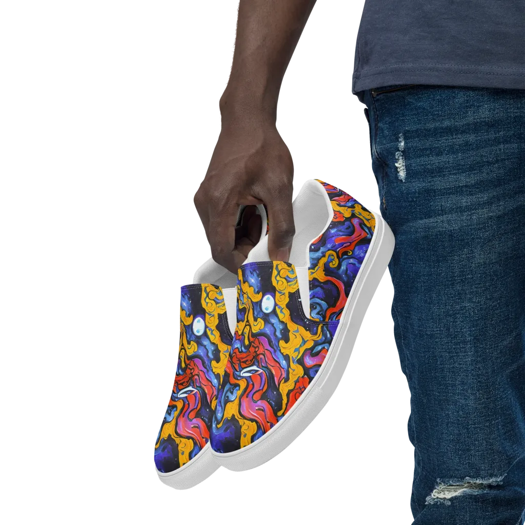Midnight Mambo on Men's Slip-On Canvas Shoes — Left Front