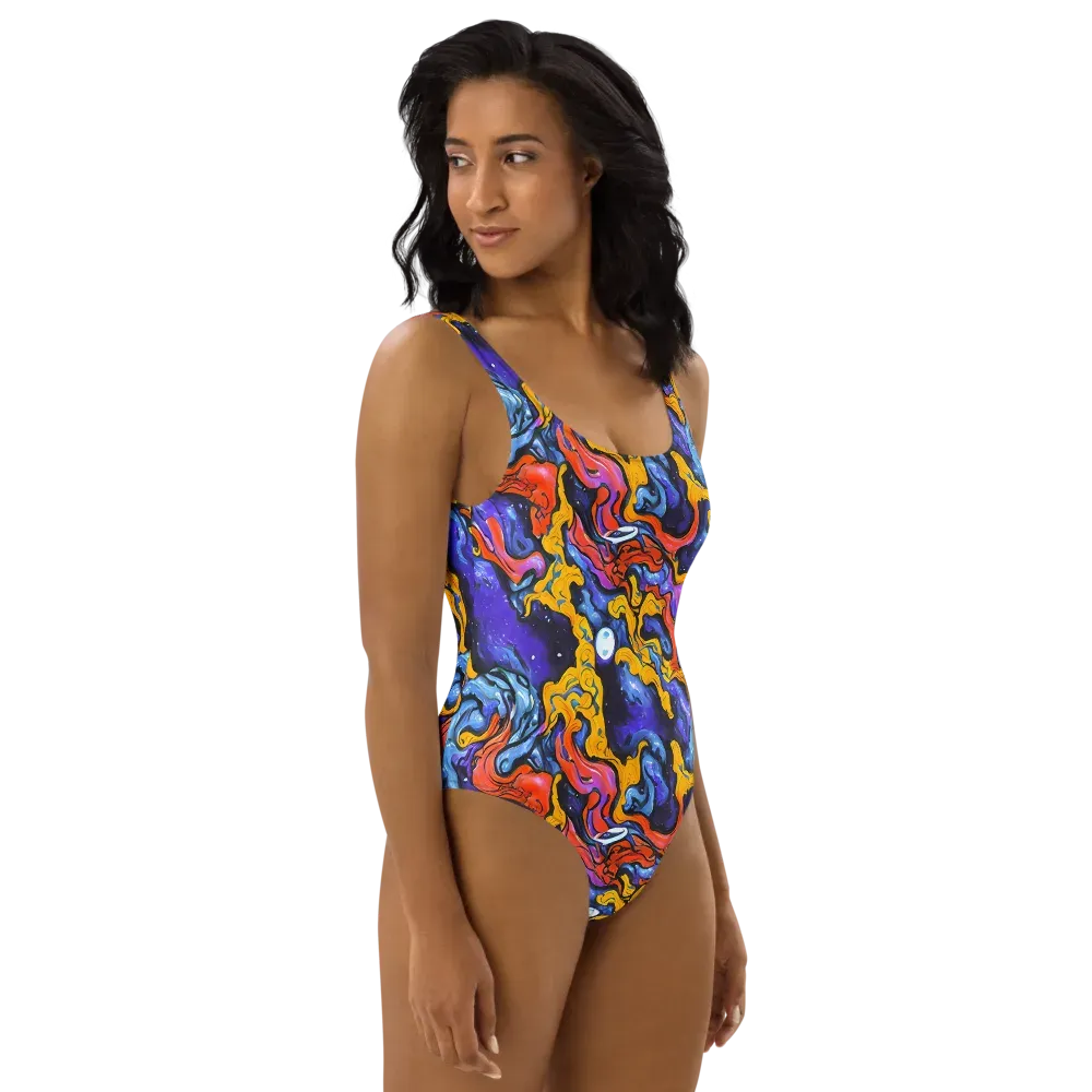 Midnight Mambo on One-Piece Swimsuit — Right