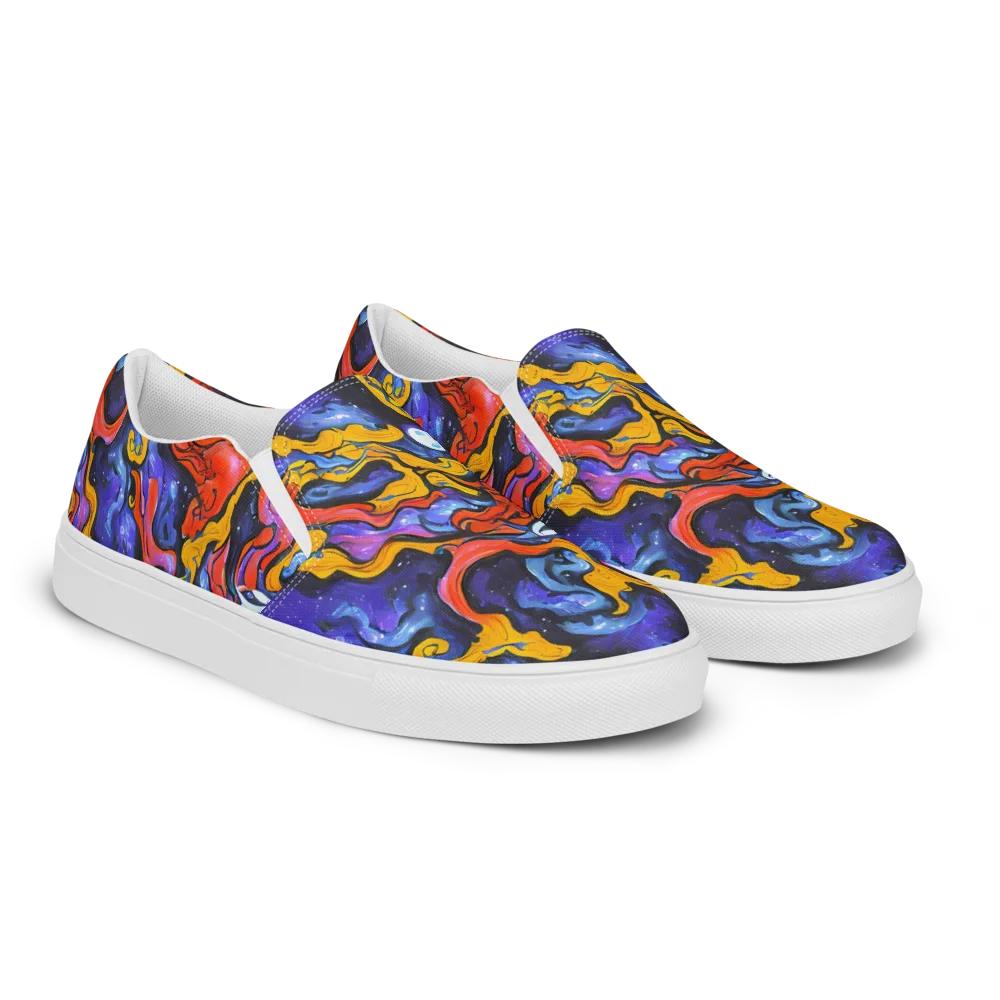 Midnight Mambo on Women's Slip-On Canvas Shoes — Right Front