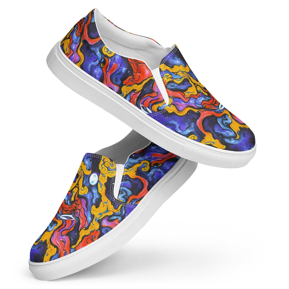Midnight Mambo on Women's Slip-On Canvas Shoes — Front