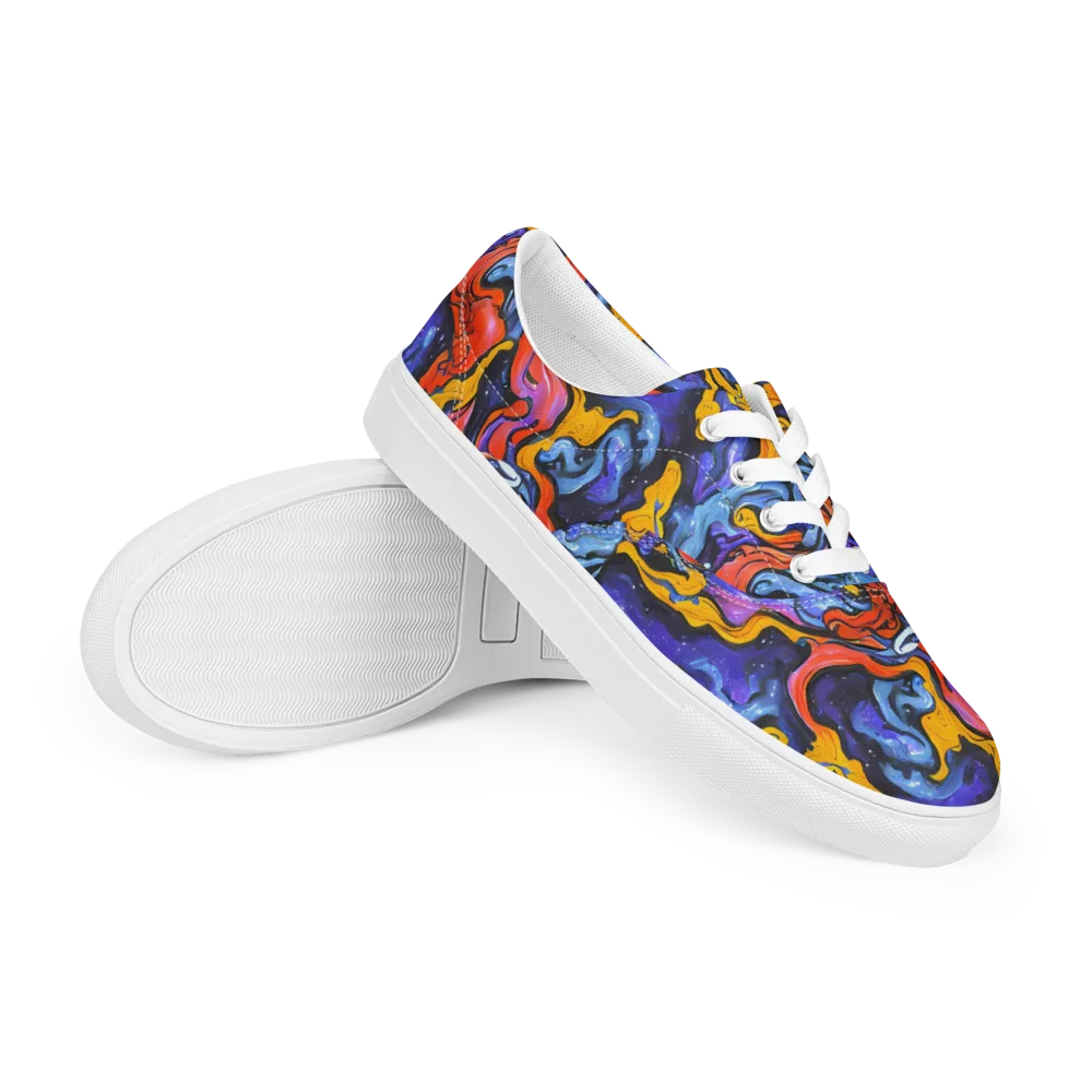 Midnight Mambo on Men's Lace-Up Canvas Shoes — Right Front