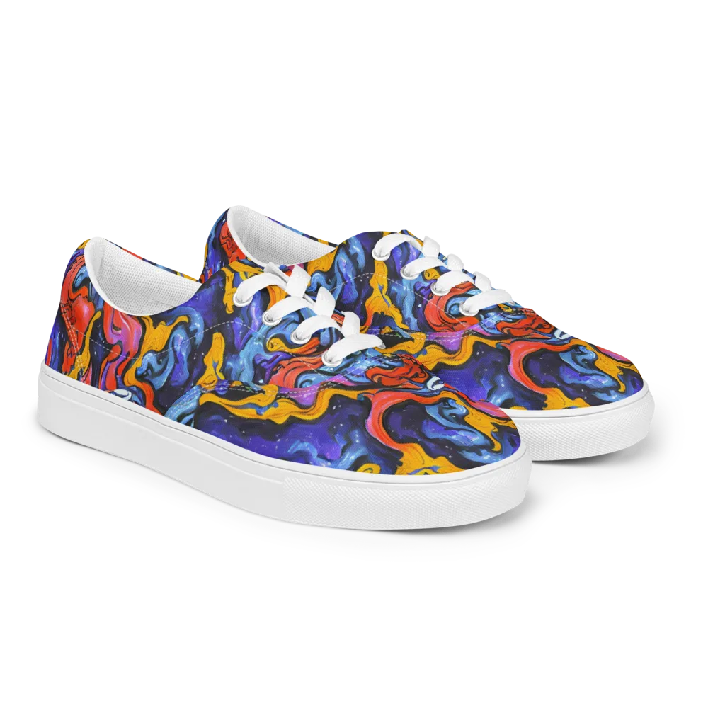 Midnight Mambo on Men's Lace-Up Canvas Shoes — Right Front