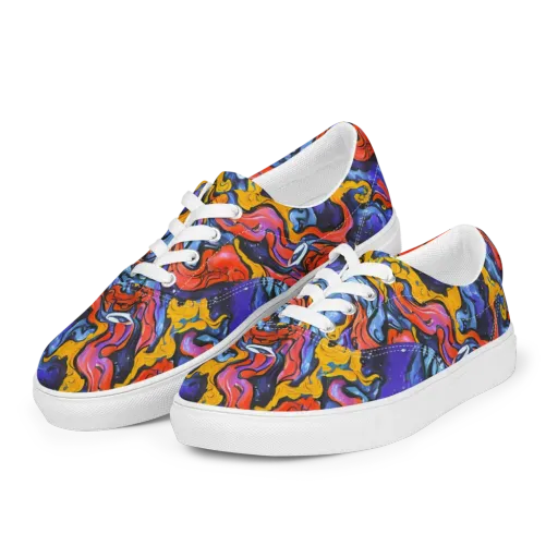 Midnight Mambo on a Men's Lace-Up Canvas Shoes