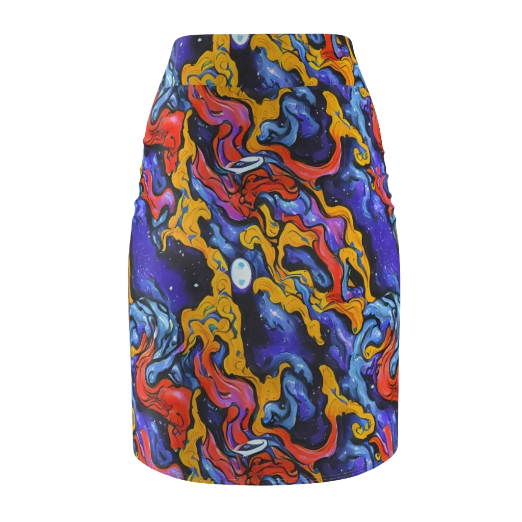 Midnight Mambo on Pencil Skirt — Back