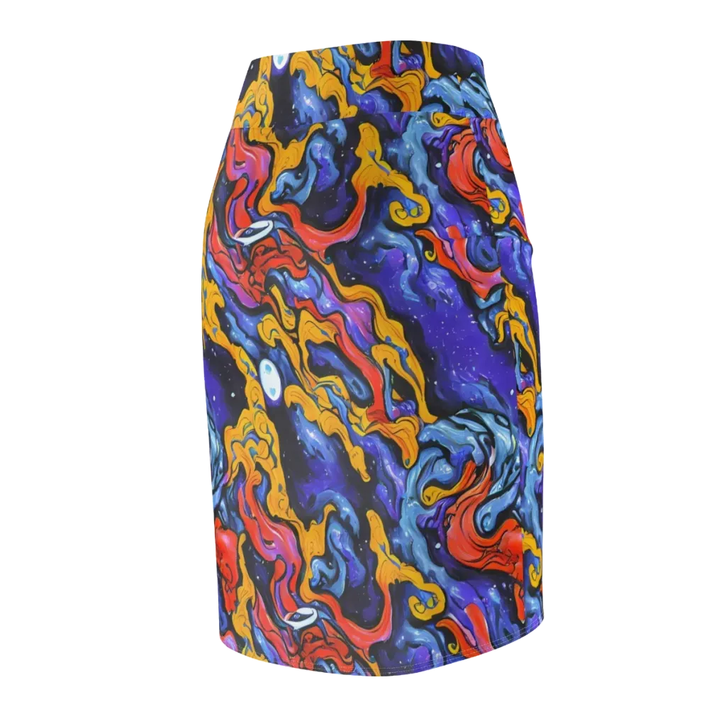 Midnight Mambo on Pencil Skirt — Back Side