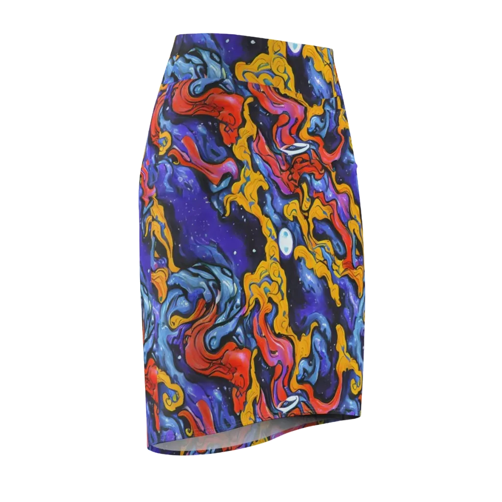 Midnight Mambo on Pencil Skirt — Front Side