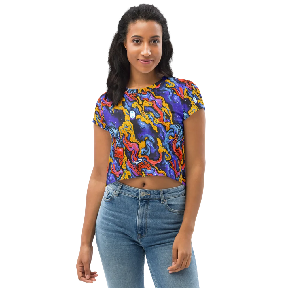 Midnight Mambo on Crop Tee — Front