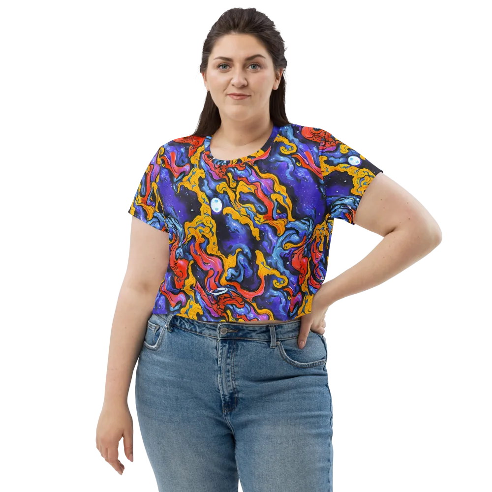 Midnight Mambo on Crop Tee — Front