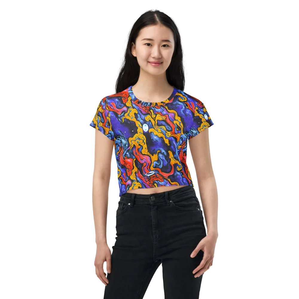Midnight Mambo on Crop Tee — Front