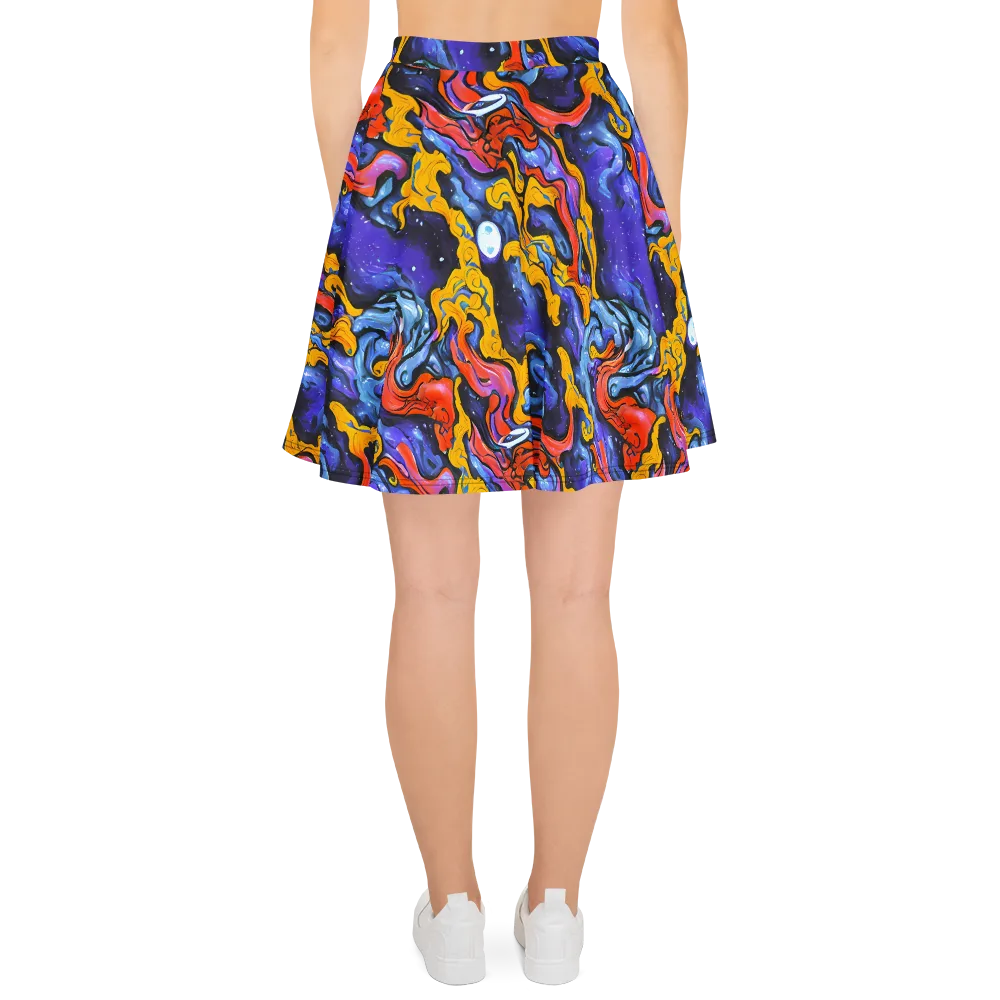 Midnight Mambo on Skater Skirt — Back
