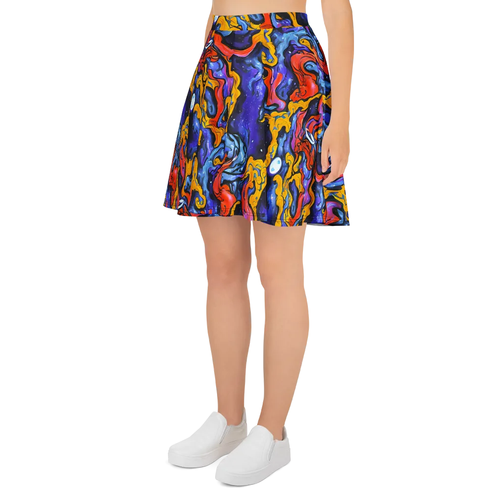 Midnight Mambo on Skater Skirt — Left