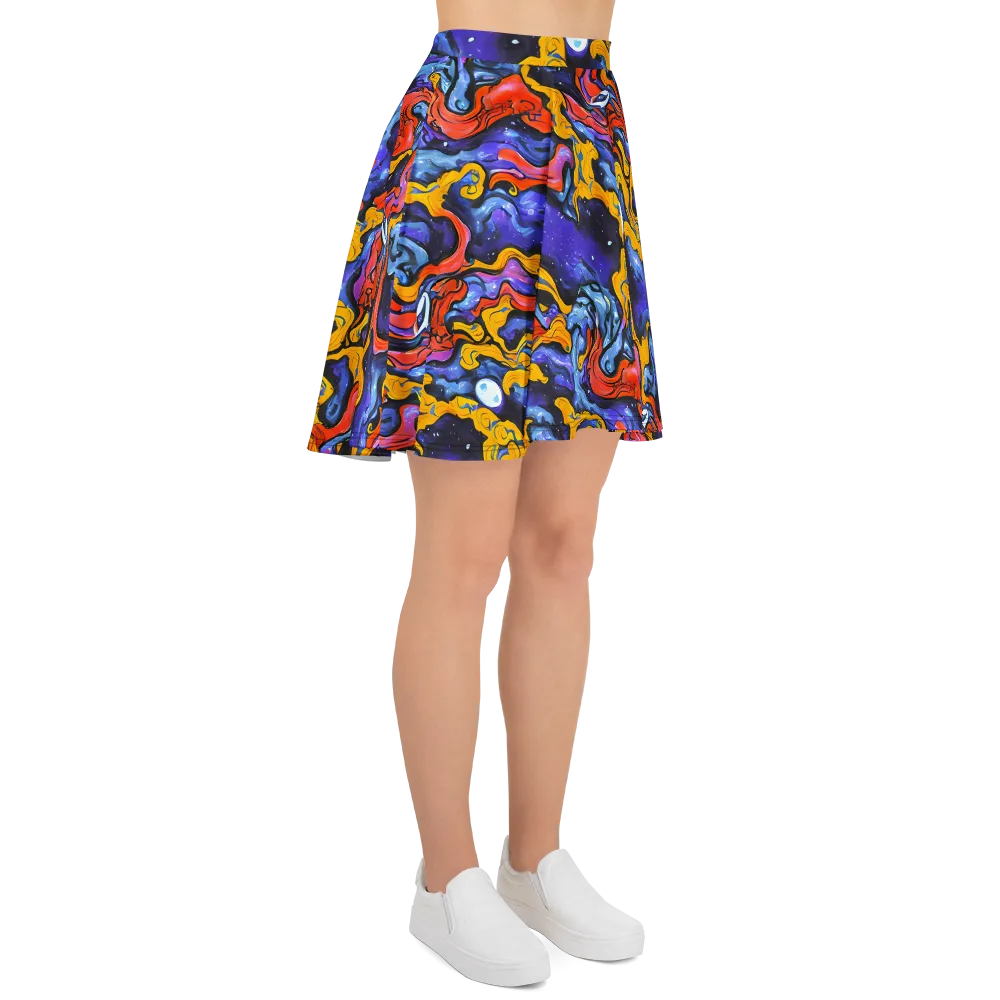 Midnight Mambo on Skater Skirt — Right