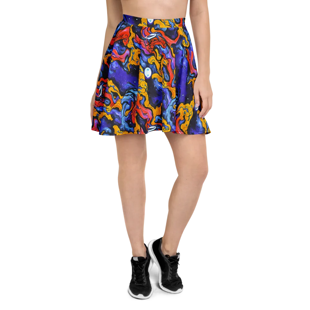 Midnight Mambo on Skater Skirt — Front