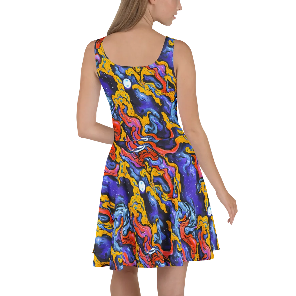 Midnight Mambo on Skater Dress — Back