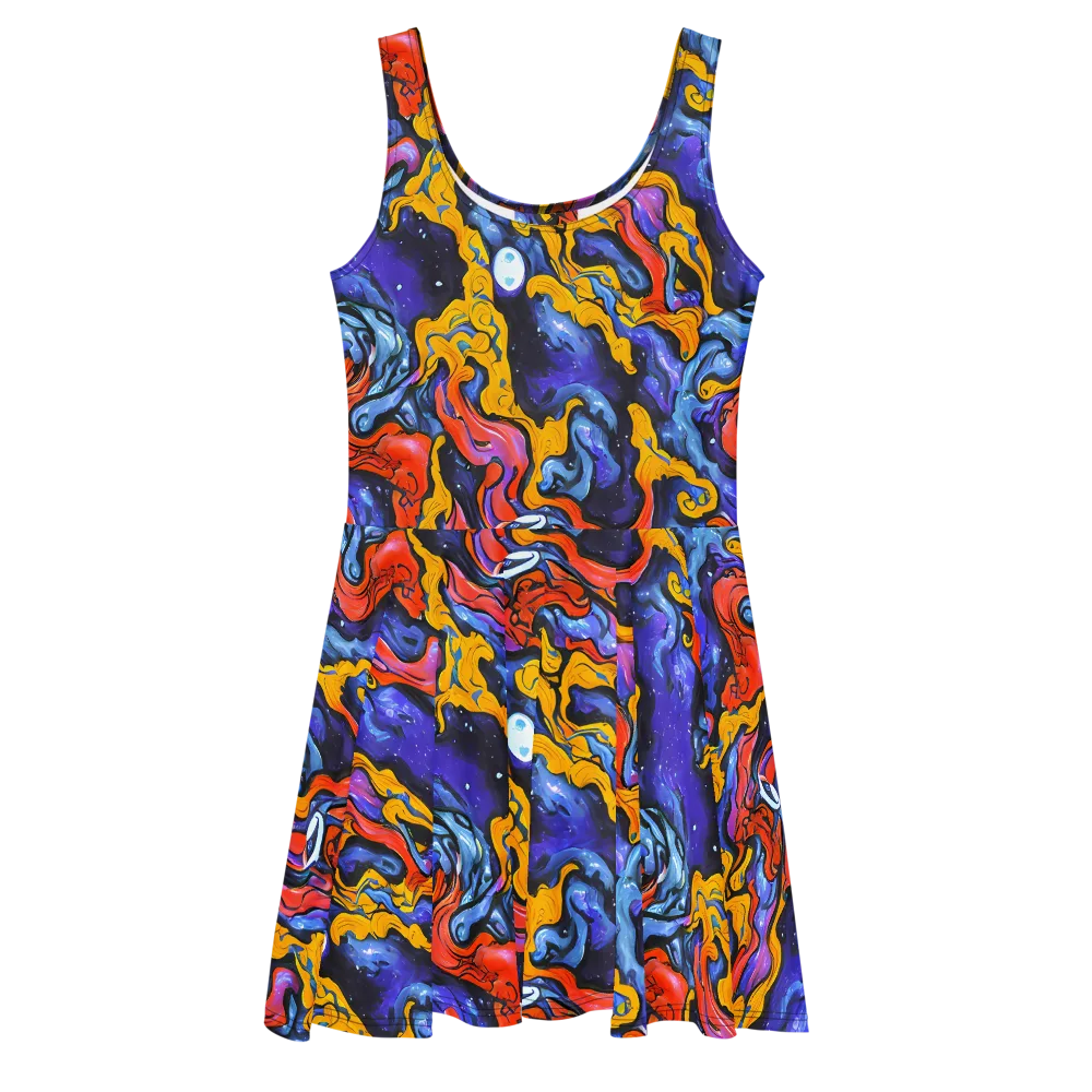 Midnight Mambo on Skater Dress — Front