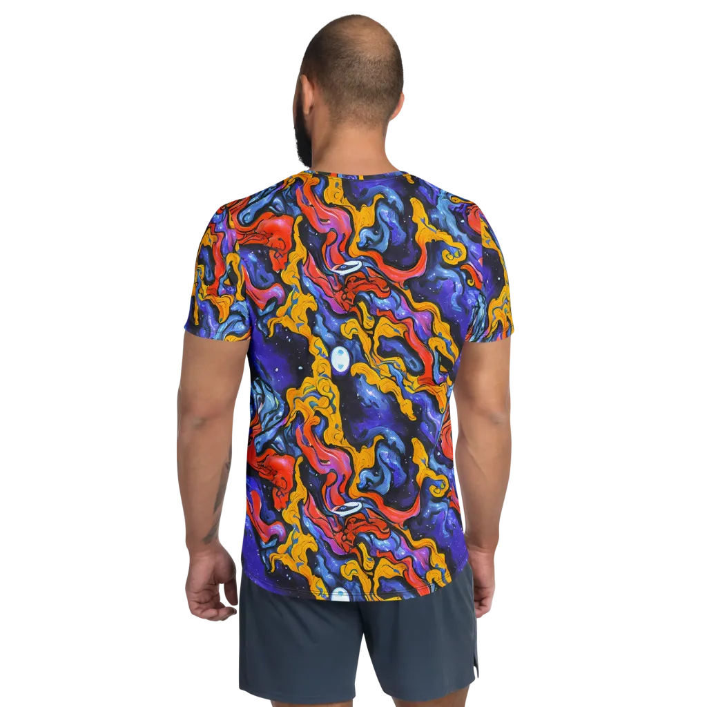 Midnight Mambo on Men's Athletic T-Shirt — Back