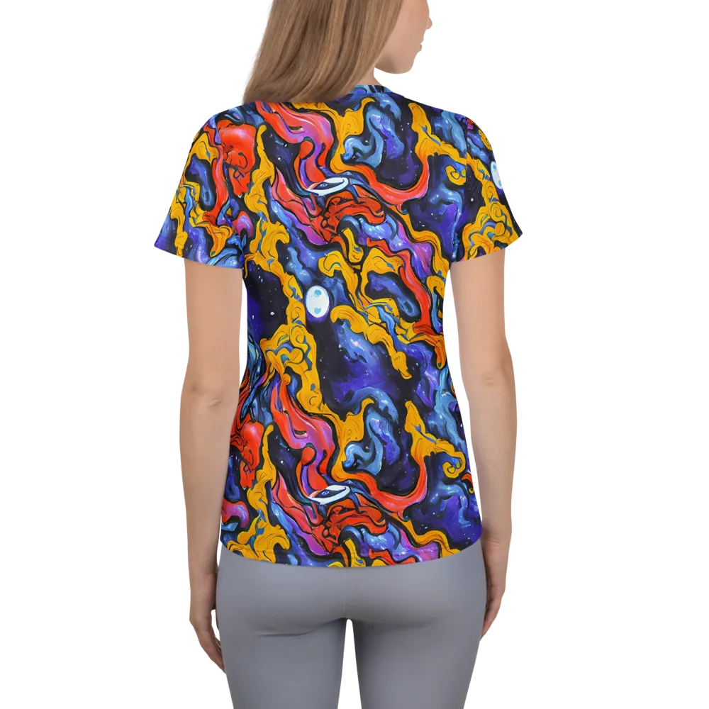 Midnight Mambo on Women's Athletic T-Shirt — Back