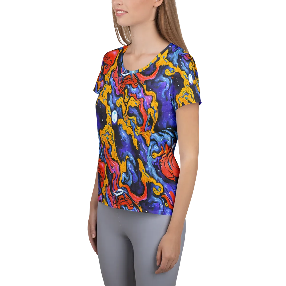 Midnight Mambo on Women's Athletic T-Shirt — Left