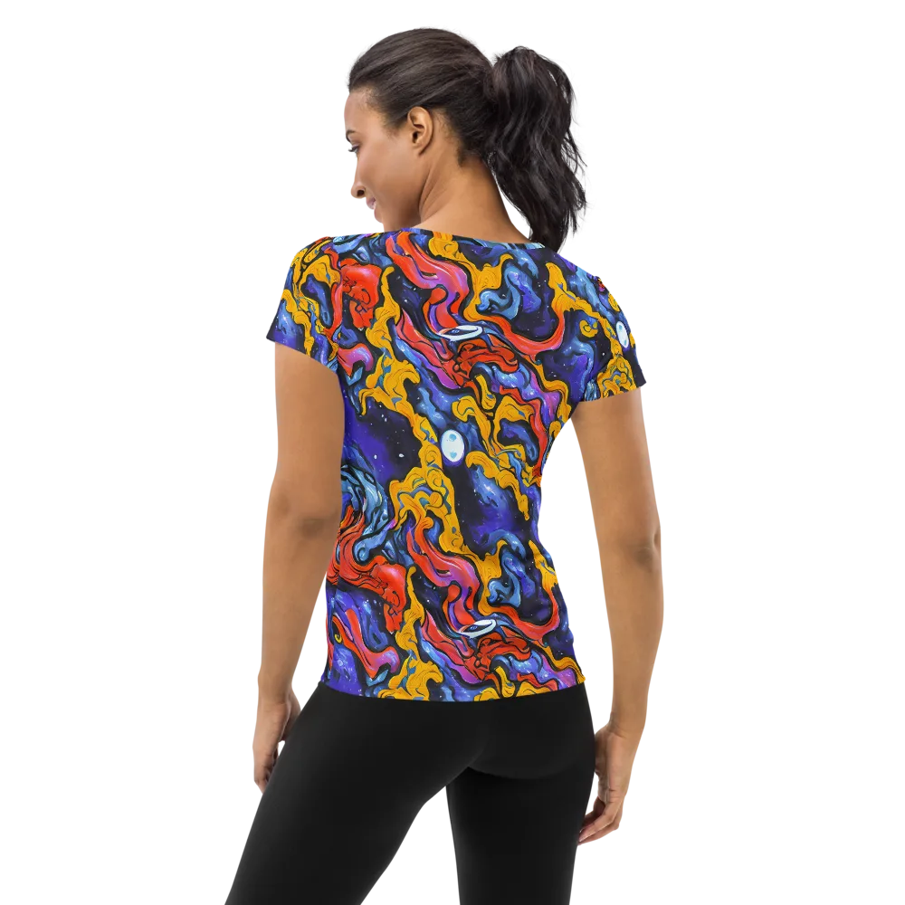 Midnight Mambo on Women's Athletic T-Shirt — Back