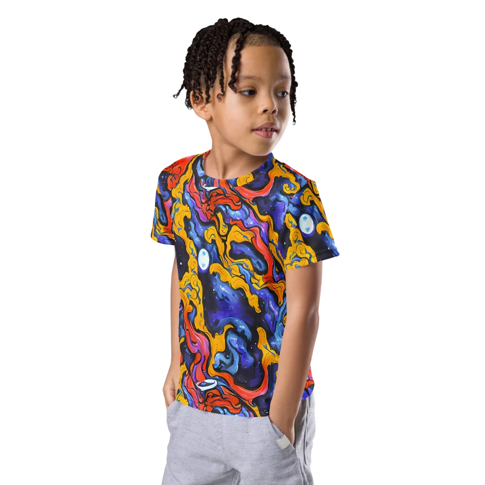 Midnight Mambo on Kids Crew Neck T-Shirt — Left Front