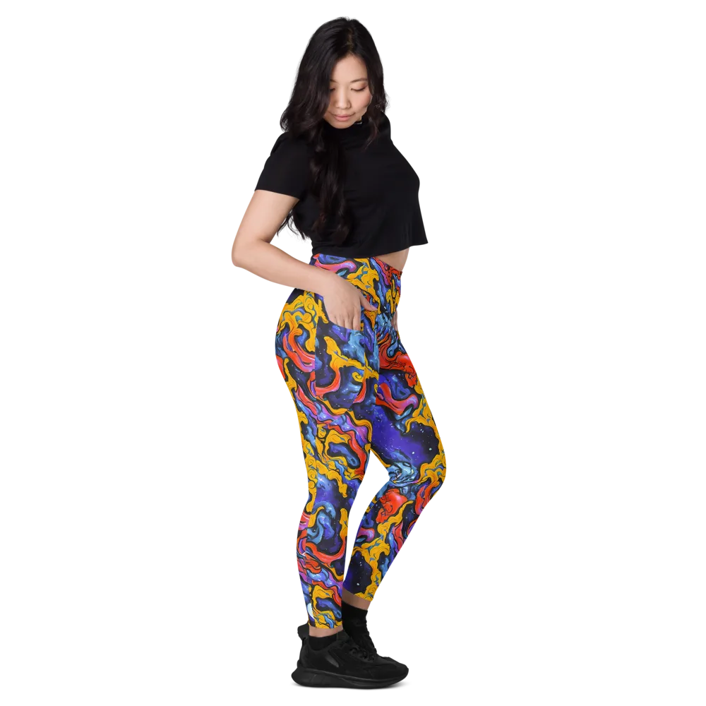 Midnight Mambo on Leggings with Pockets — Right