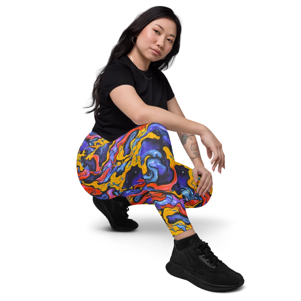 Midnight Mambo on Leggings with Pockets — Right Front