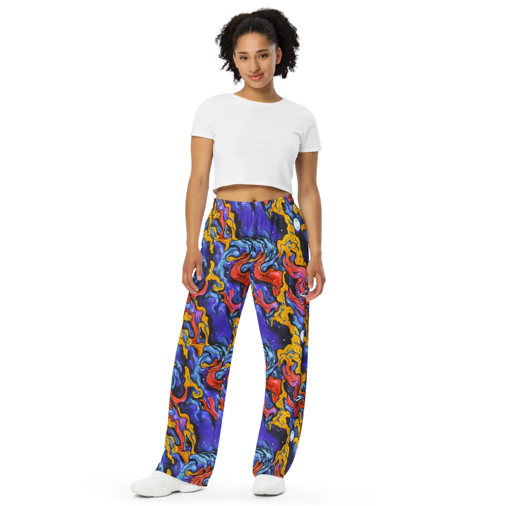 Midnight Mambo on Wide-Leg Pants — Front