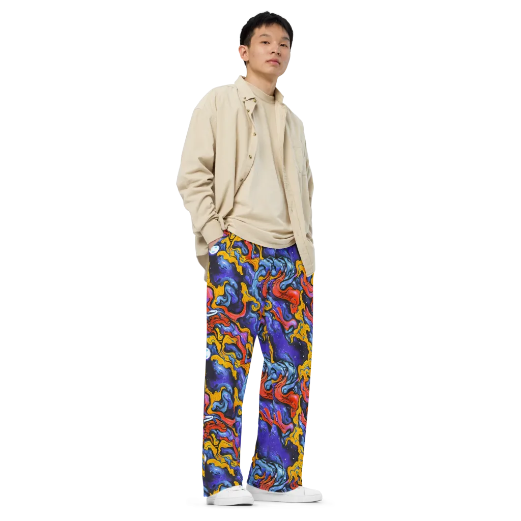 Midnight Mambo on Wide-Leg Pants — Right Front