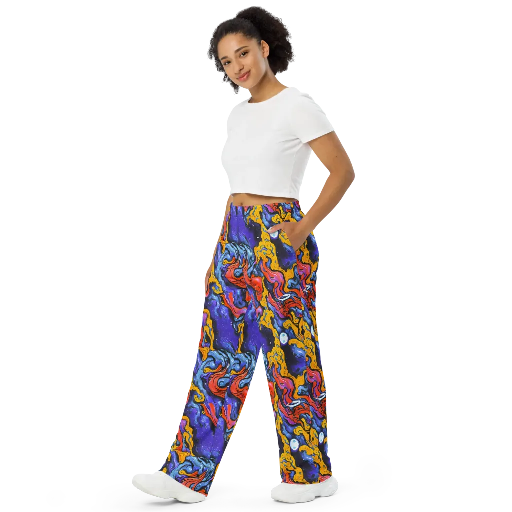 Midnight Mambo on Wide-Leg Pants — Left Front