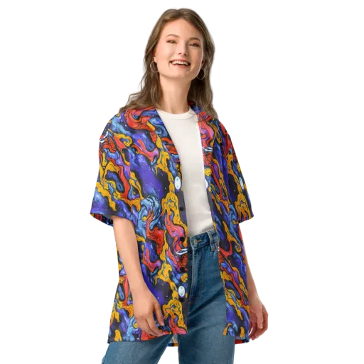 Midnight Mambo on a Button Shirt