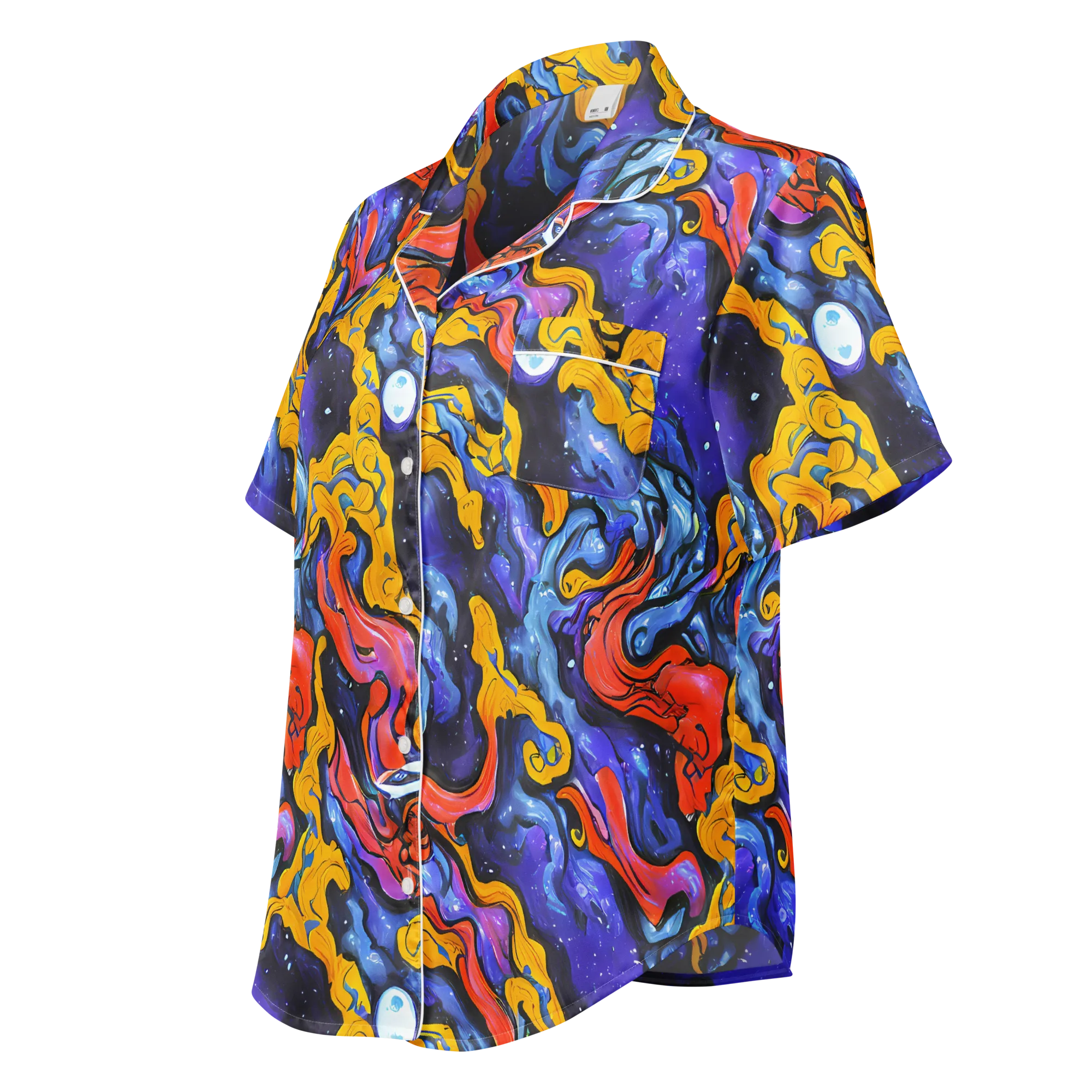 Midnight Mambo on Women's Short Sleeve Pajama Top — Left Front