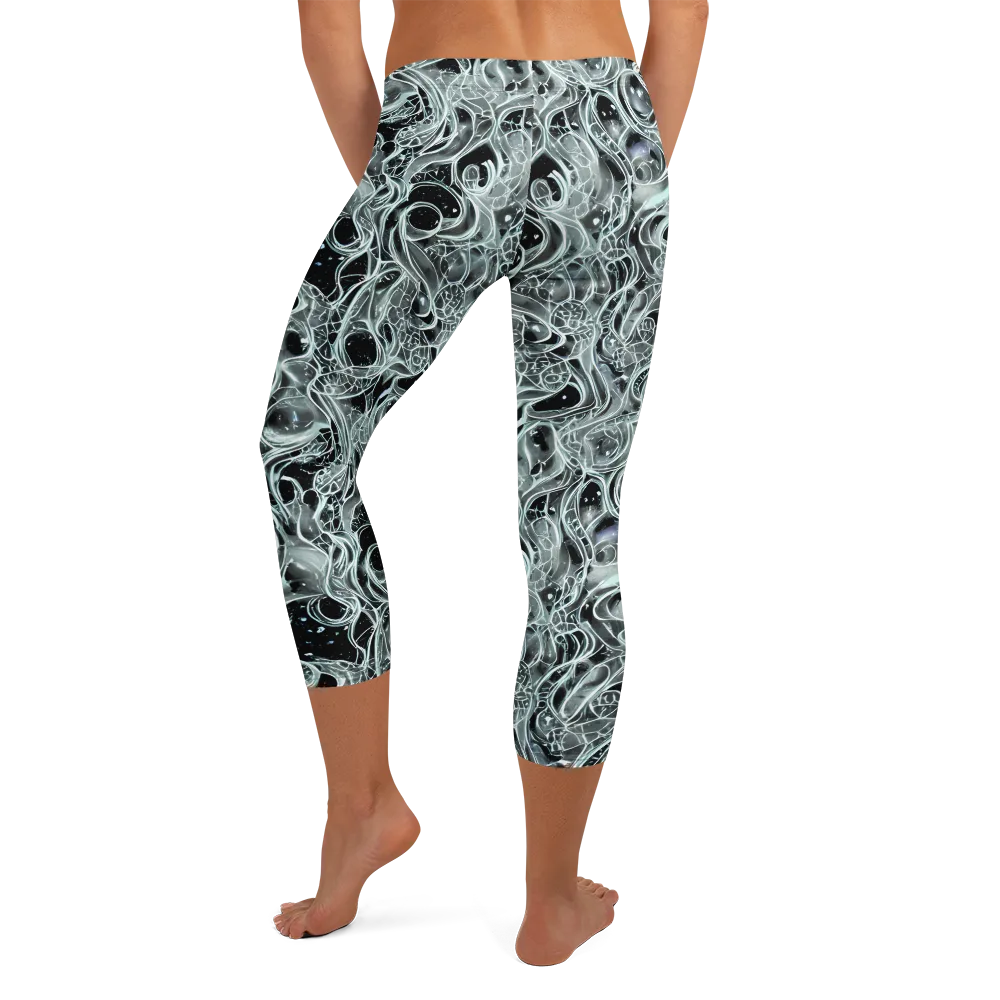 Void Cascade on Capri Leggings — Back