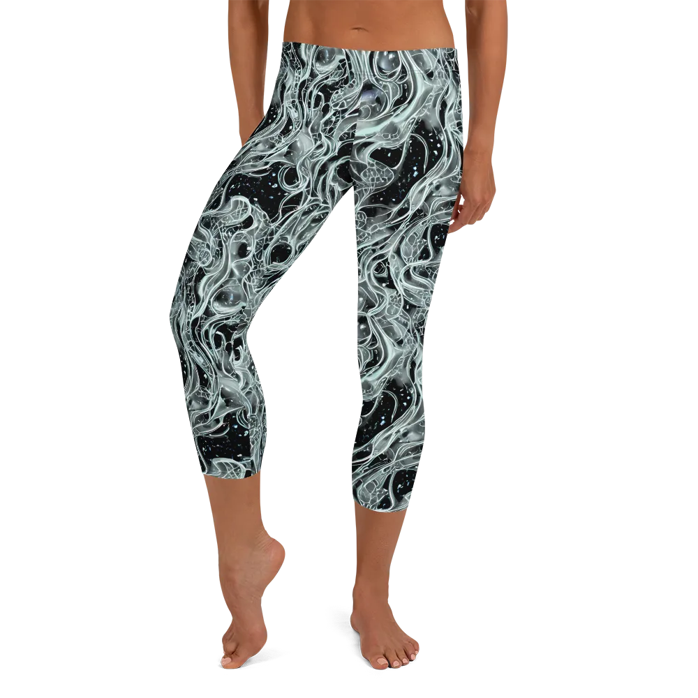 Void Cascade on Capri Leggings — Front