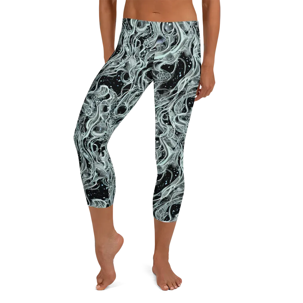Void Cascade on Capri Leggings — Front