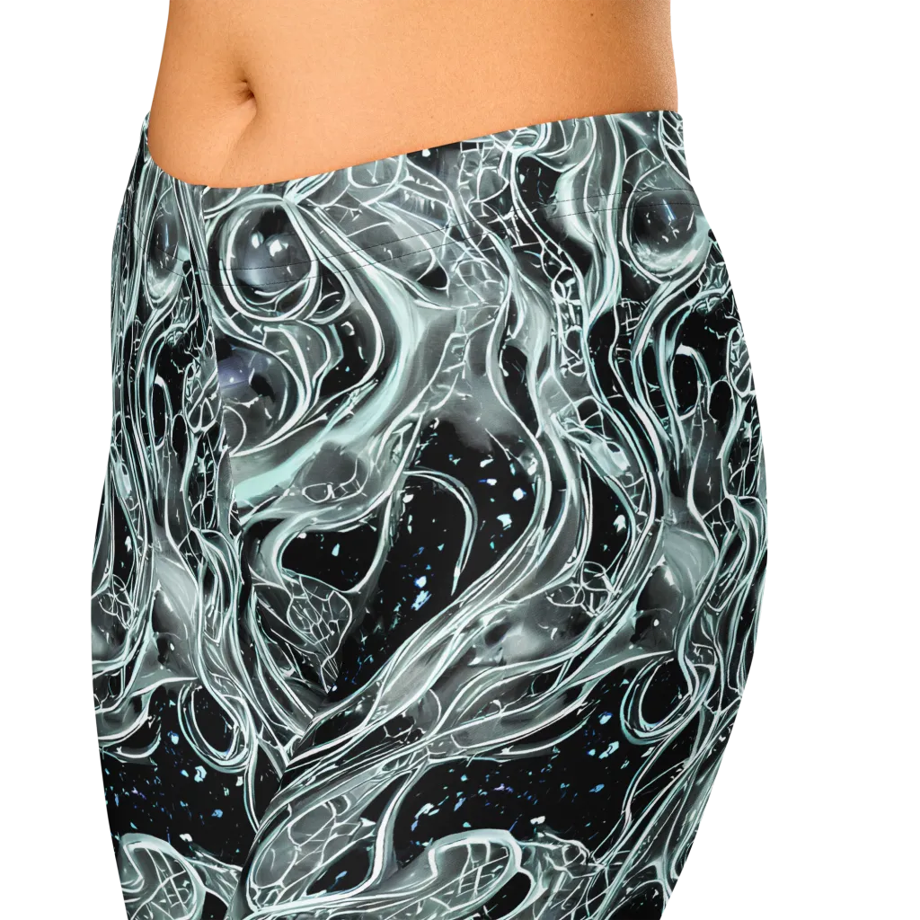 Void Cascade on Capri Leggings — Zoomed-in