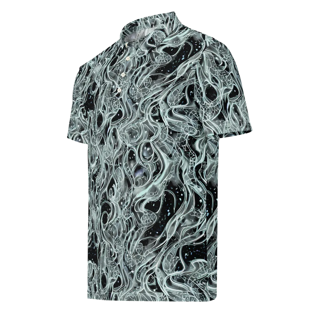 Void Cascade on Men's Slim Fit Polo Shirt — Left Front