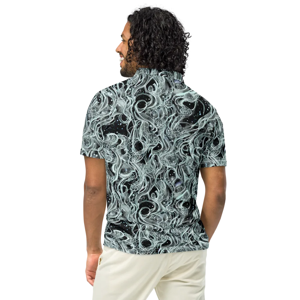 Void Cascade on Men's Slim Fit Polo Shirt — Back