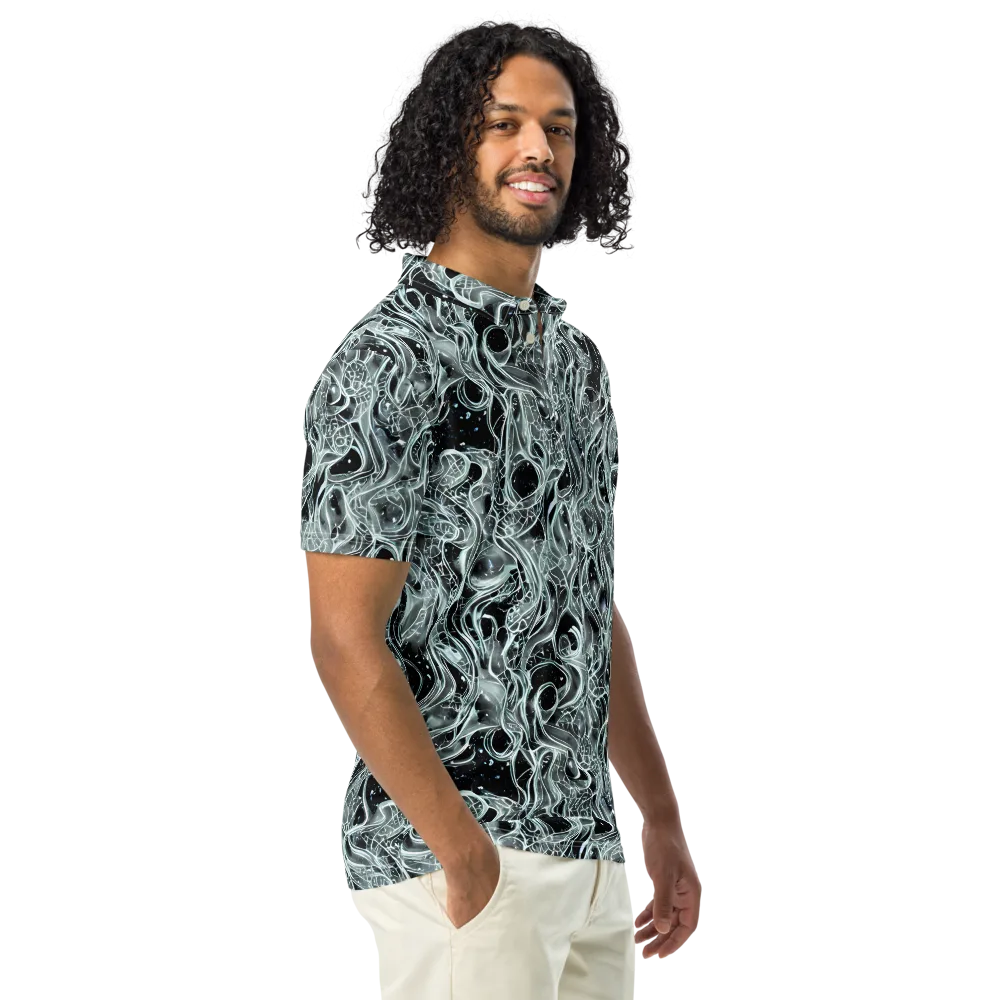 Void Cascade on Men's Slim Fit Polo Shirt — Right Front