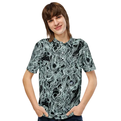 Void Cascade on a Men's Slim Fit Polo Shirt