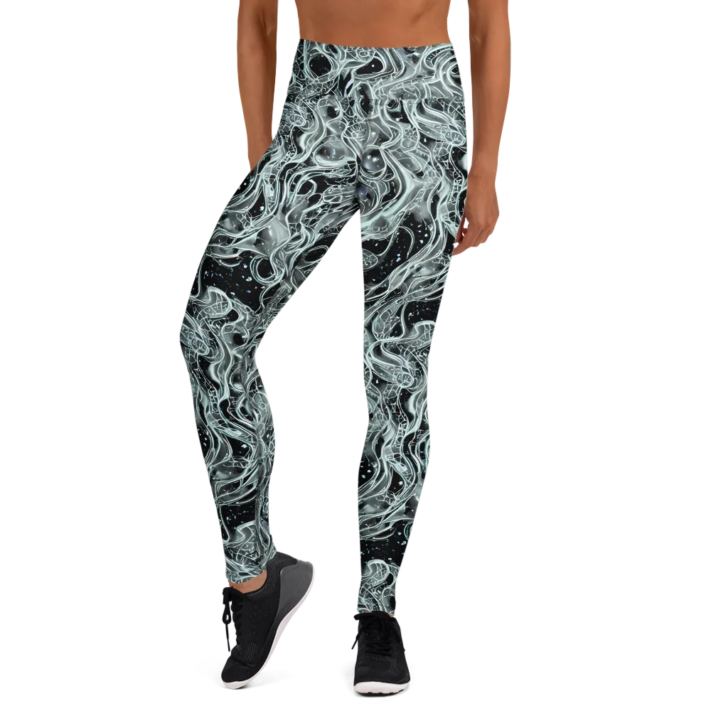 Void Cascade on Yoga Leggings — Front