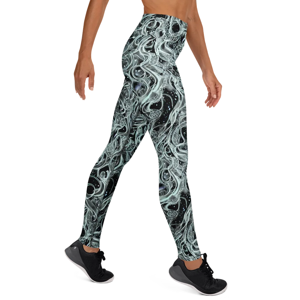 Void Cascade on Yoga Leggings — Right